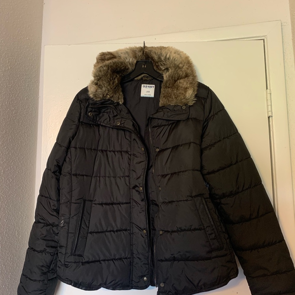 Puffer Jack w/ Fur Trimmed Collar